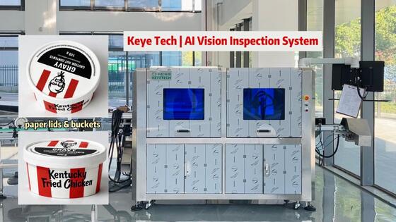 Goede prijs. Papieren Beker Papieren Deksel AI Visie Inspectie Machine 100-300 stuks/min Hoge Snelheid 99,5% Nauwkeurigheid 0,1 mm Precisie Plastic Beker Papieren Plastic IML Beker online